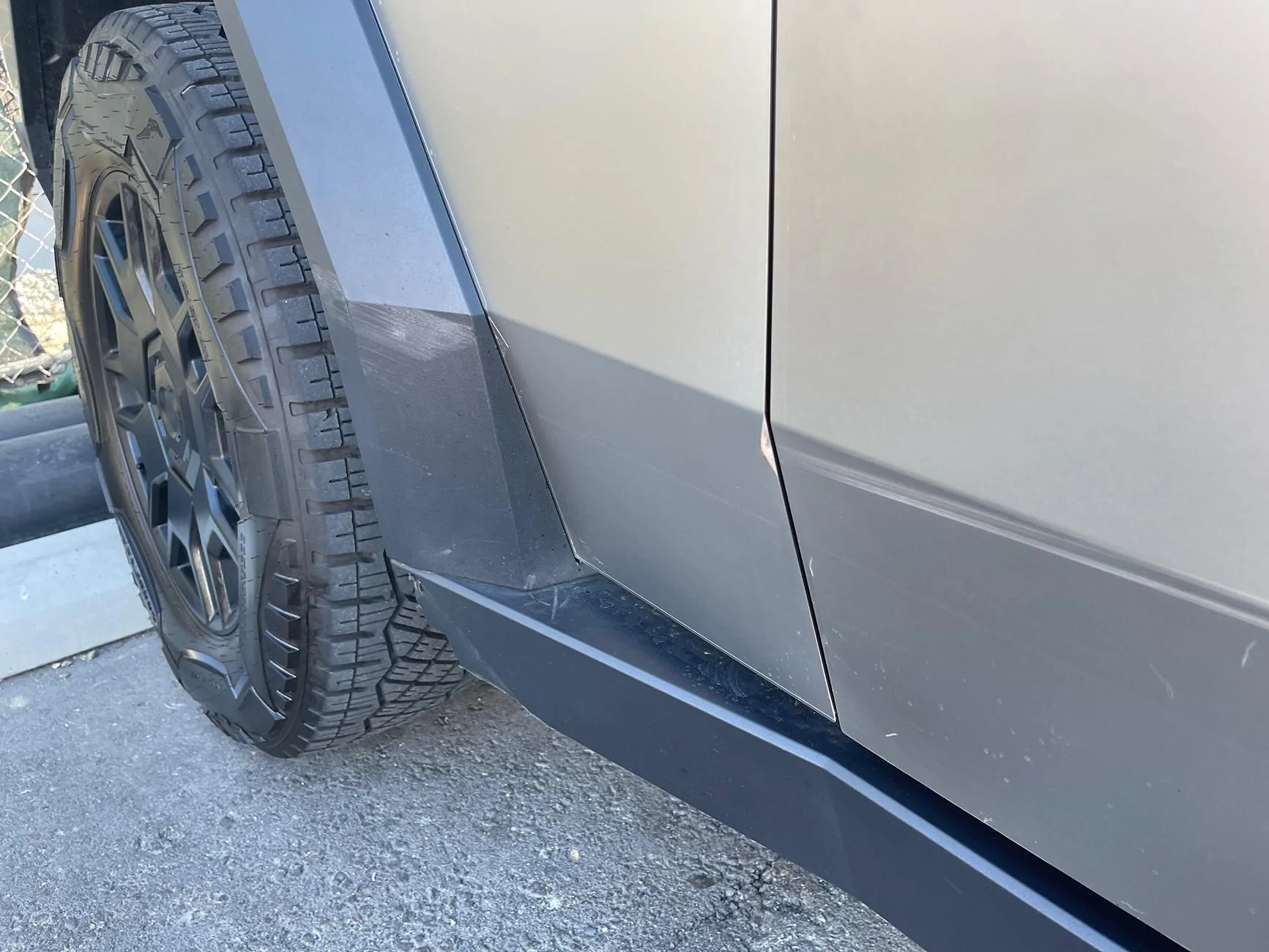 Tesla Cybertruck Soft trim plastic scratches easily IMG_6800