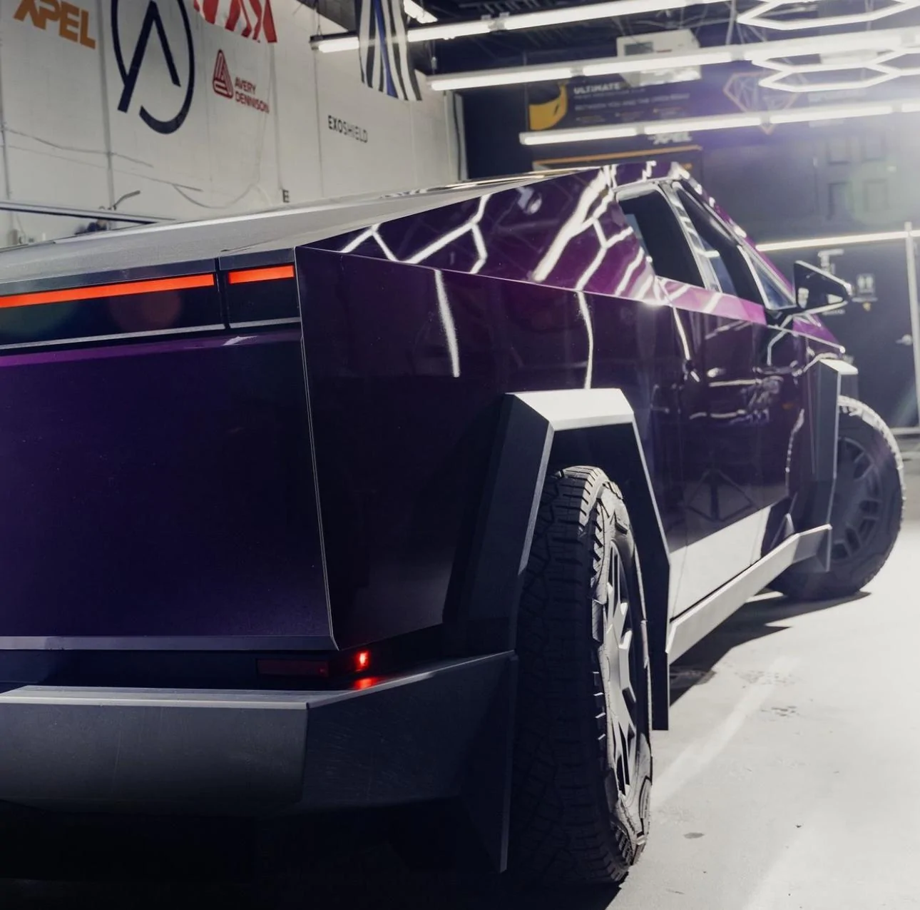 Tesla Cybertruck 🌟 CyberTruck complete in our (PURE PPF) OBSIDIAN PURPLE colored paint protection film! IMG_4874