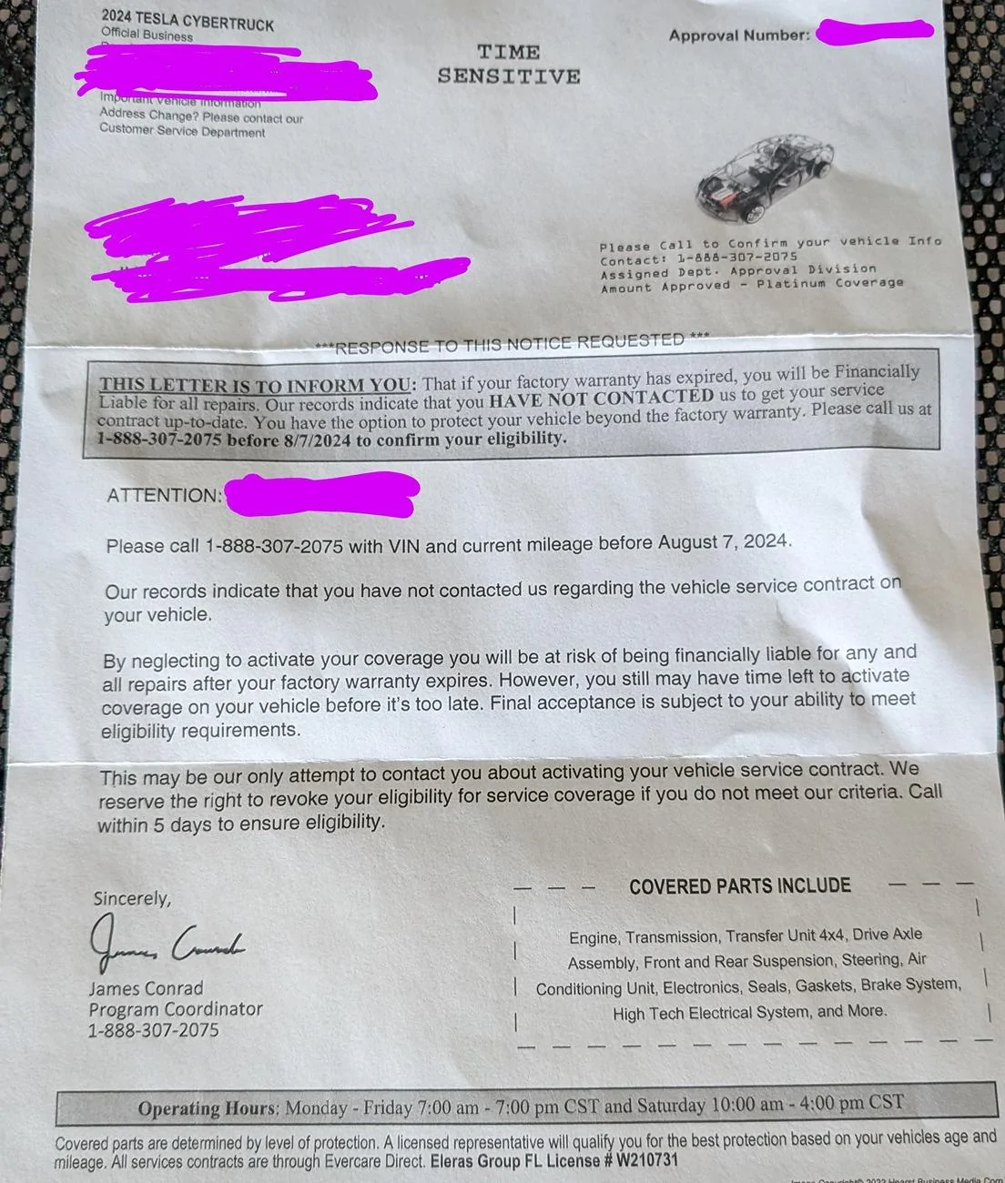 Tesla Cybertruck Potentially additional coverage scam? PXL_20240730_160630867.MP~2