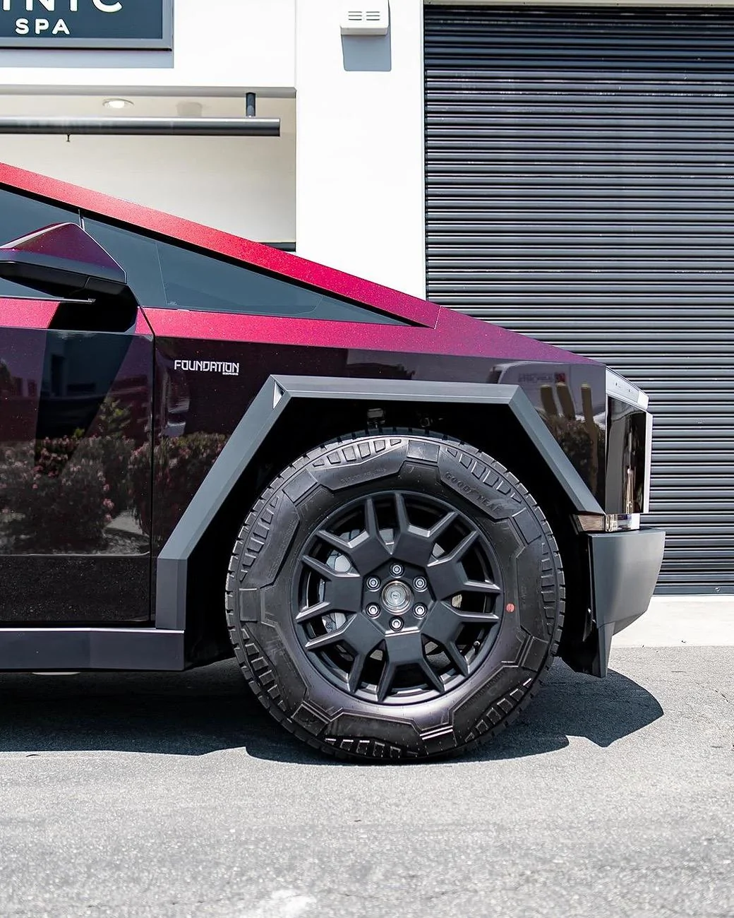 Tesla Cybertruck 🔥 Obsidian Red by Pure PPF installed by Technic Auto Spa! 436223463_17921221139879925_1436903344141766097_n