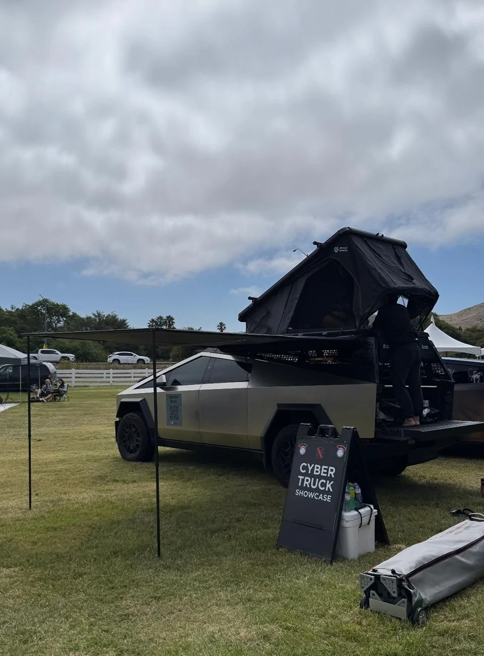 Tesla Cybertruck Camping Tent + Mattress Setup While I Wait IMG_6442