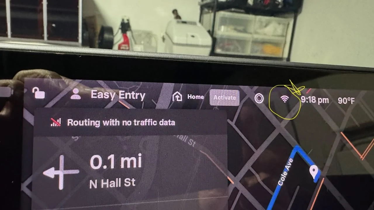 Tesla Cybertruck Routing with no Traffic Data error (yes rebooted) IMG_5672