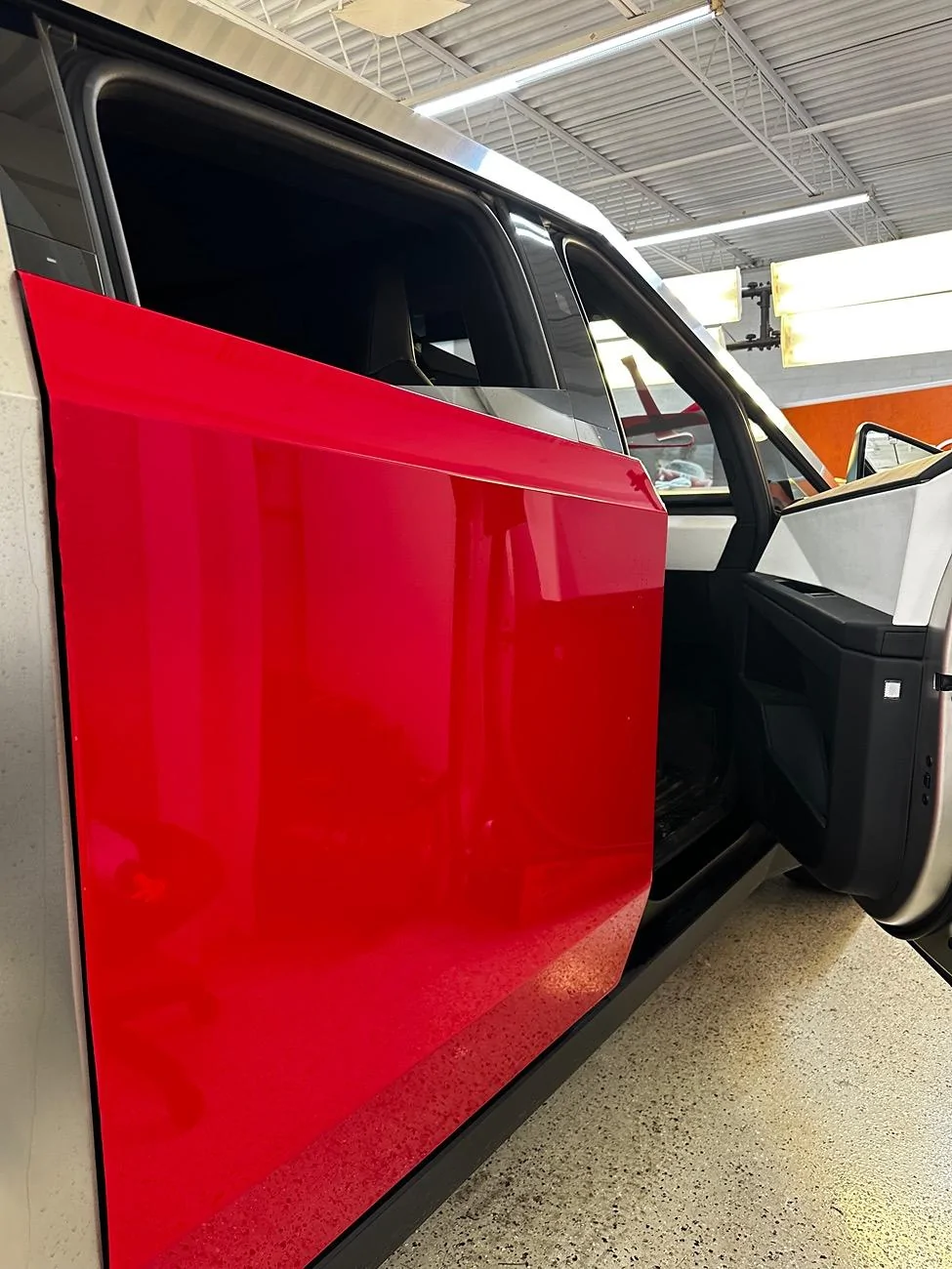 Tesla Cybertruck Watching while PPE being installed with sentry mode. IMG_5188