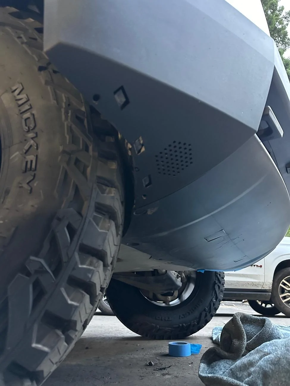 Tesla Cybertruck Mickey Thompson Baja Boss Tires (305/70r18) + 18" Method 705 Wheels (18x9) on Cybertruck IMG_4261