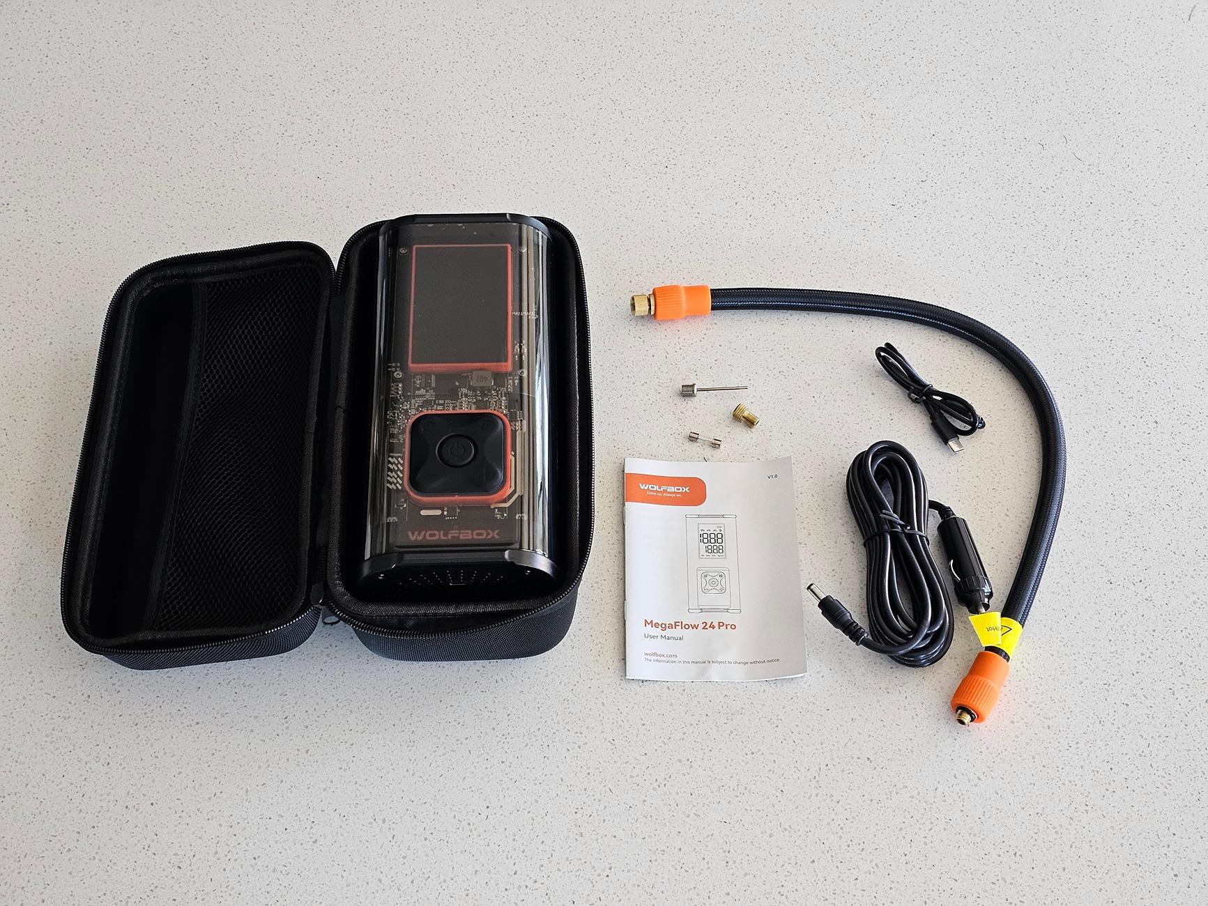 Tesla Cybertruck Wolfbox MegaFlow Tire Inflator Review 20240730_074858