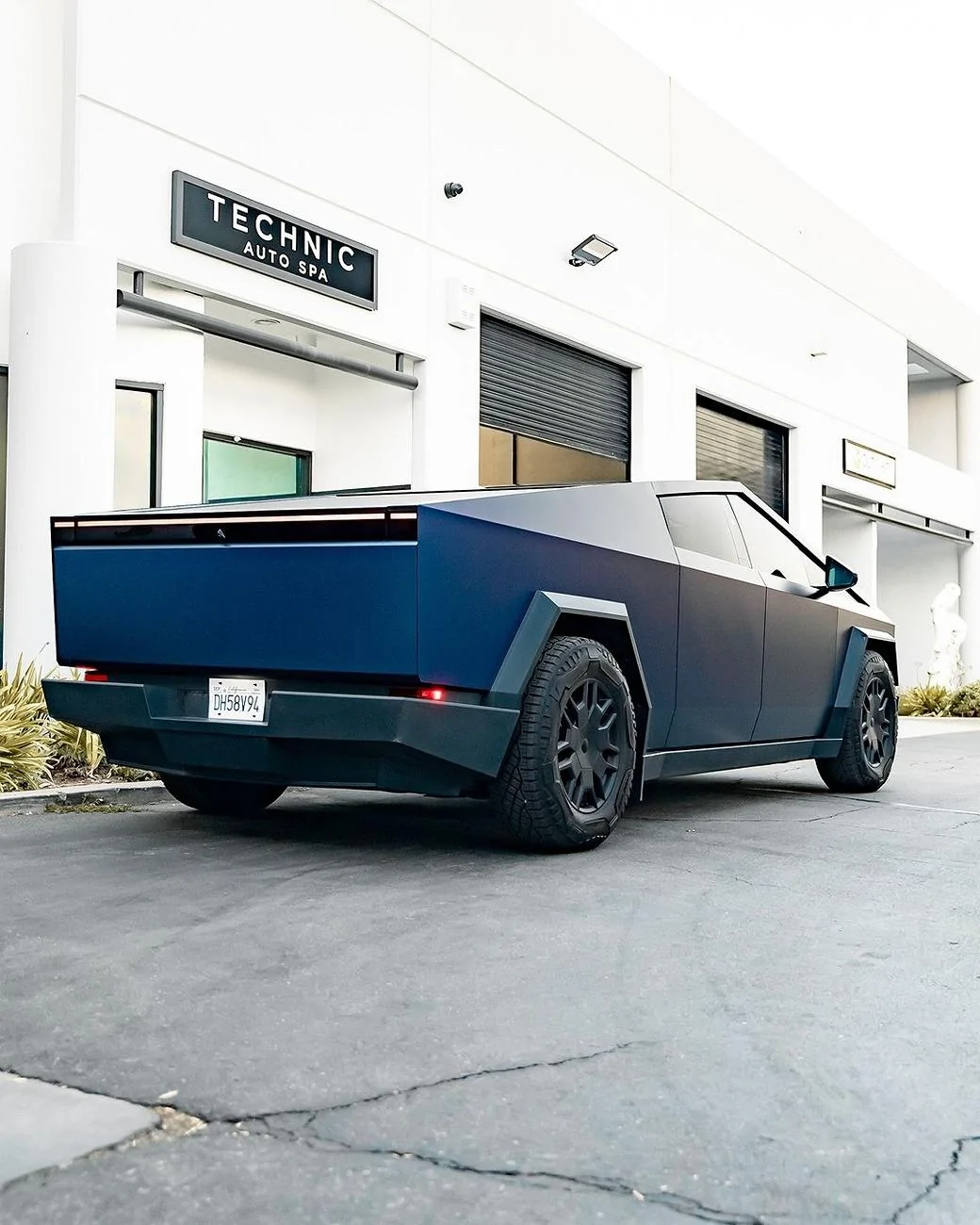 Tesla Cybertruck BLUE / BLURPLE / PURPLE Vinyl Wrap & PPF Cybertruck -- Photos & Videos cybertruck Satin Frozen Ocean Wrap, Ceramic Tint, Ceramic Coating 6