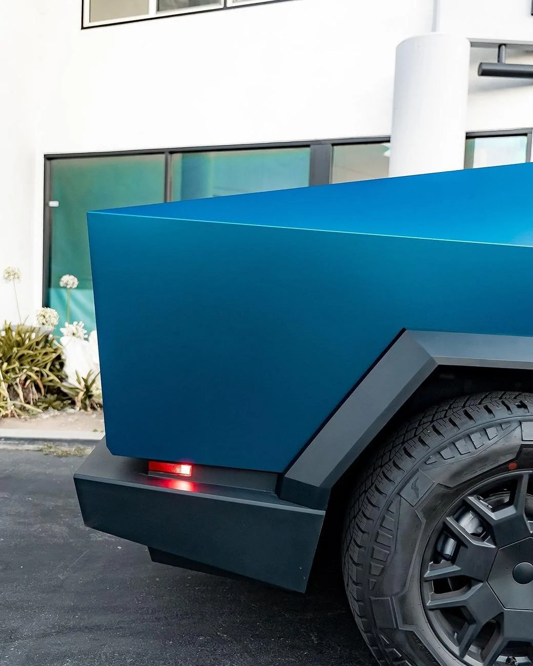 Tesla Cybertruck BLUE / BLURPLE / PURPLE Vinyl Wrap & PPF Cybertruck -- Photos & Videos cybertruck Satin Frozen Ocean Wrap, Ceramic Tint, Ceramic Coating 5
