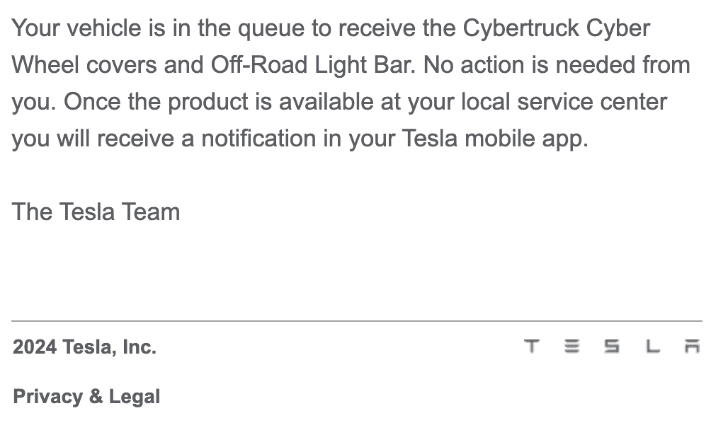 Tesla Cybertruck Aero Wheel Covers Any Update on Delivery? 1722780562310-1s