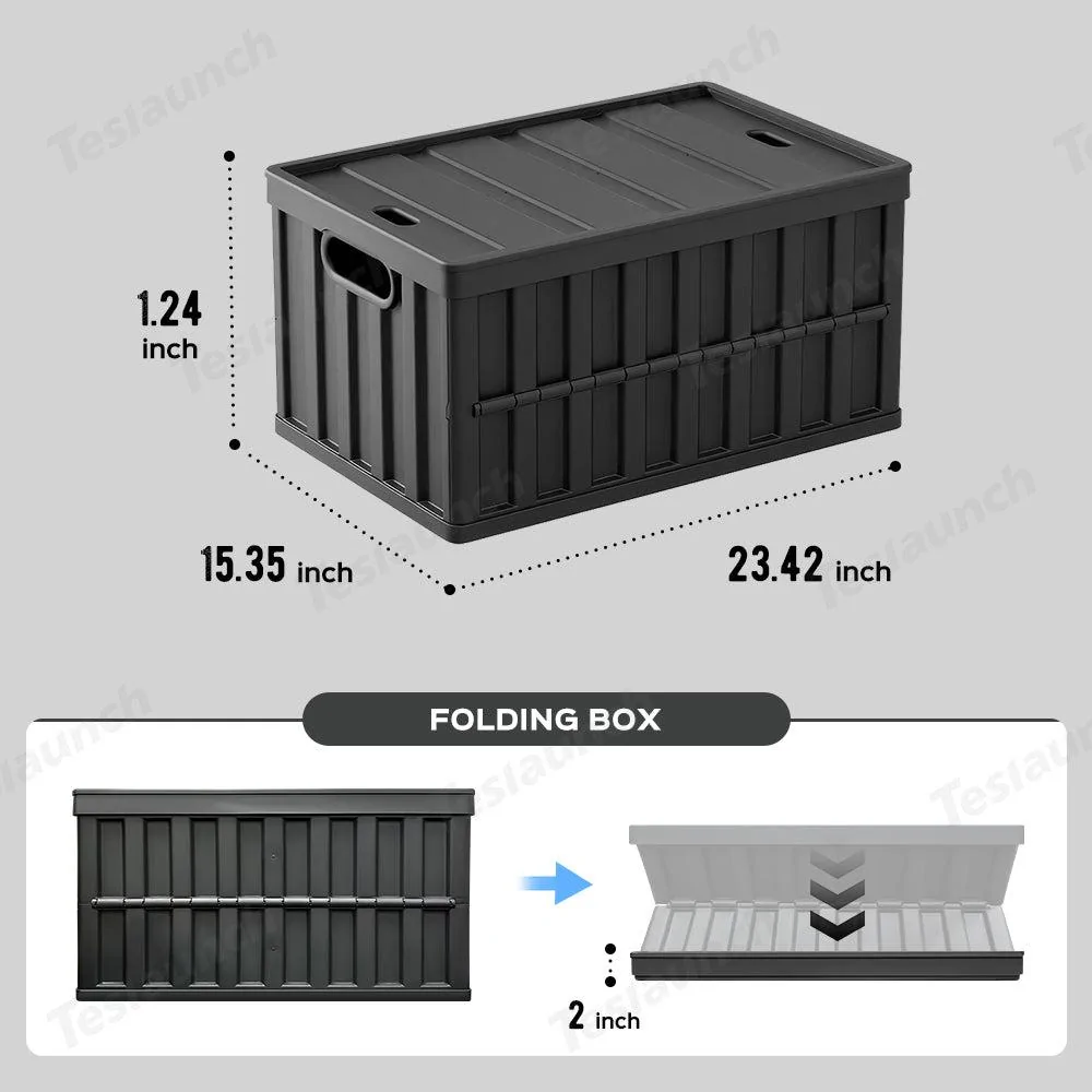 Tesla Cybertruck Foldable Vault Cargo Bins : How To Efficiently Utilize the Cybertruck's Vault? 🚀 Teslaunch (1)