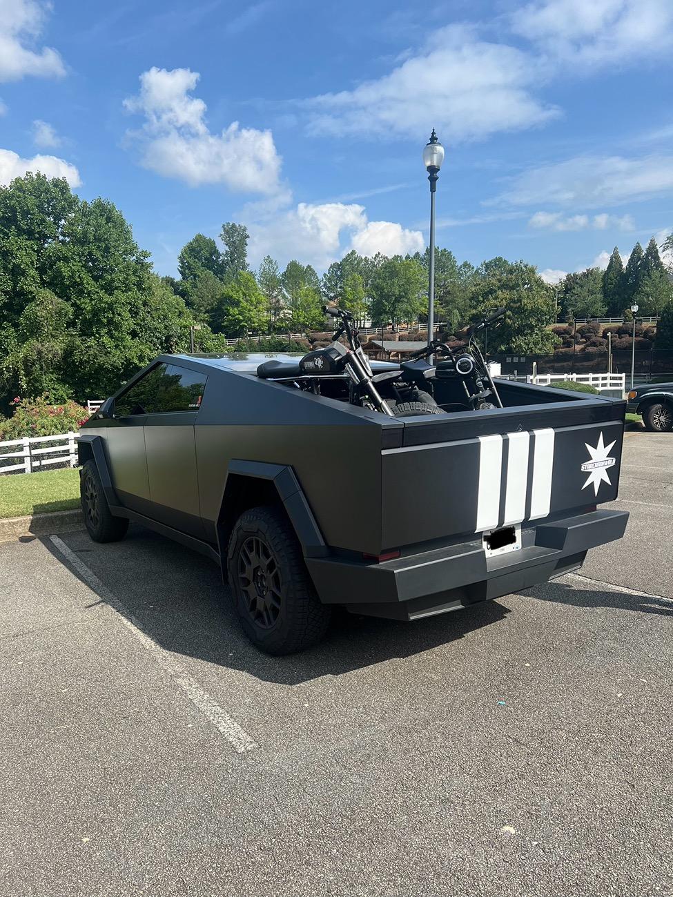 Tesla Cybertruck The "Punisher" 🤣💪🏽 Wrap.. well really the adidas wrap 😅 IMG_8419