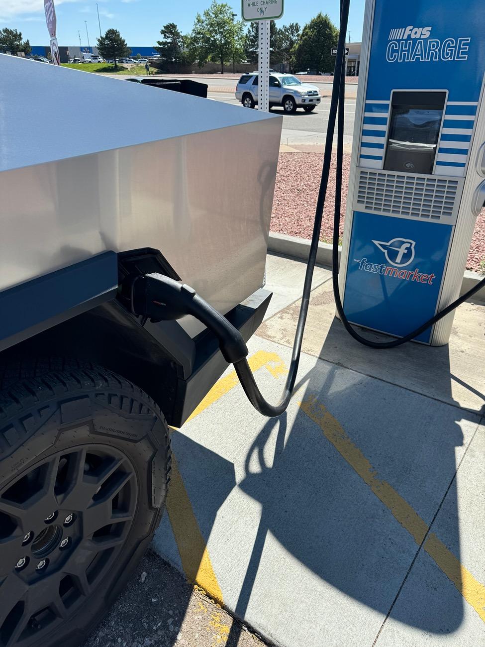Tesla Cybertruck Update - Ecogenix Adapter (CCS1 & J1772 to Tesla Adapter) -- it fits and it works! IMG_9071
