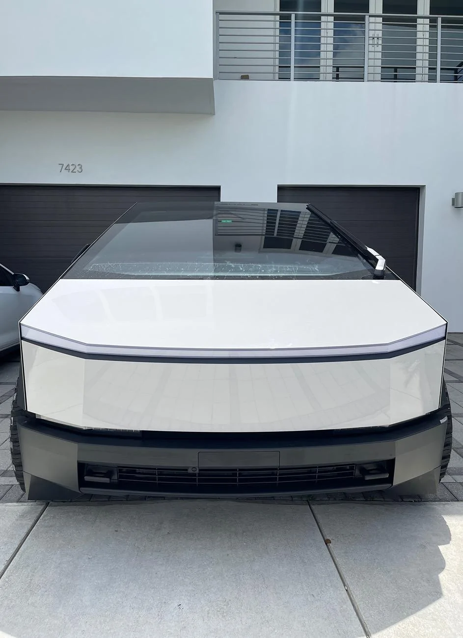 Tesla Cybertruck 3M High Gloss Storm Grey Cybertruck Wrap by SNS Visual + 24" Wheels IMG_2461