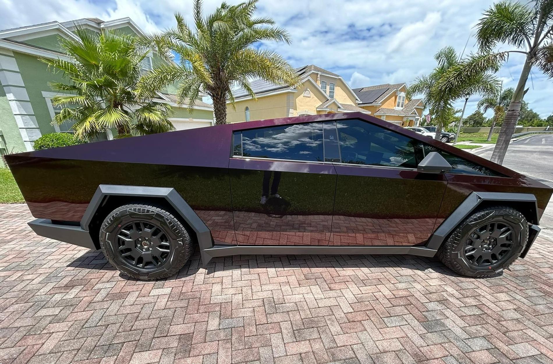 Tesla Cybertruck 🔥 Obsidian Red by Pure PPF installed by Technic Auto Spa! 454384521_10161360183204600_5421126333002782314_n