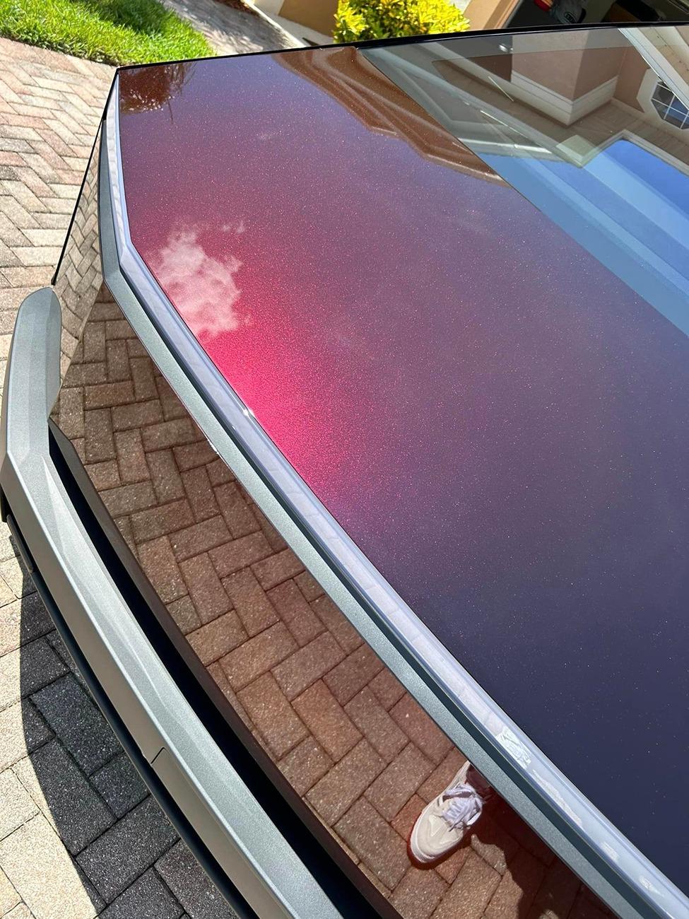 Tesla Cybertruck 🔥 Obsidian Red by Pure PPF installed by Technic Auto Spa! 454373519_10161360183464600_1327700054026977331_n