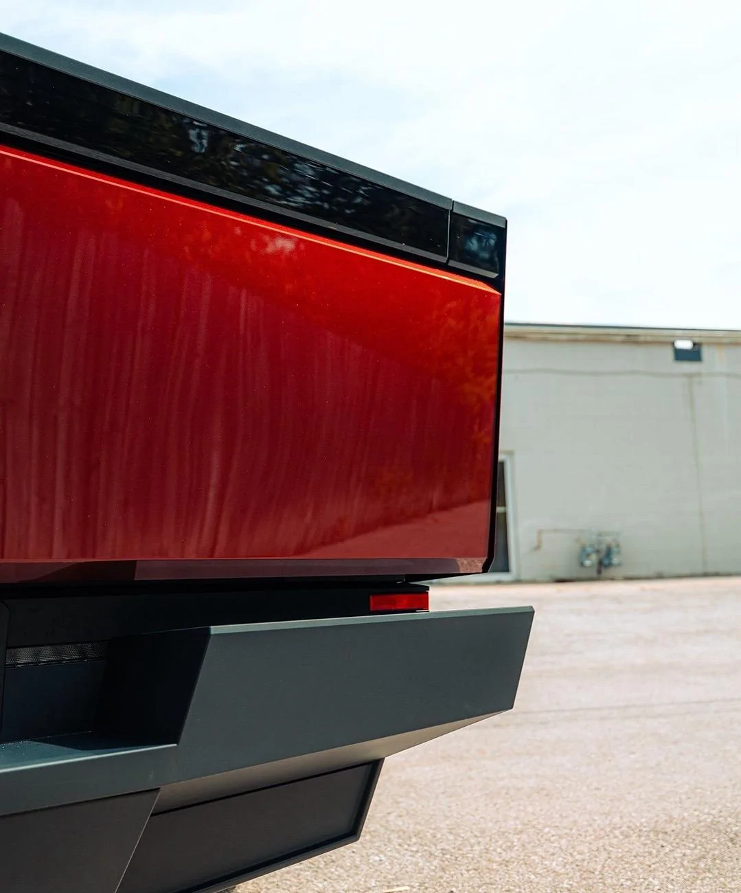 Tesla Cybertruck 🌟 CyberTruck complete in our (PURE PPF) METALLIC REDHOOD colored paint protection film! IMG_5080