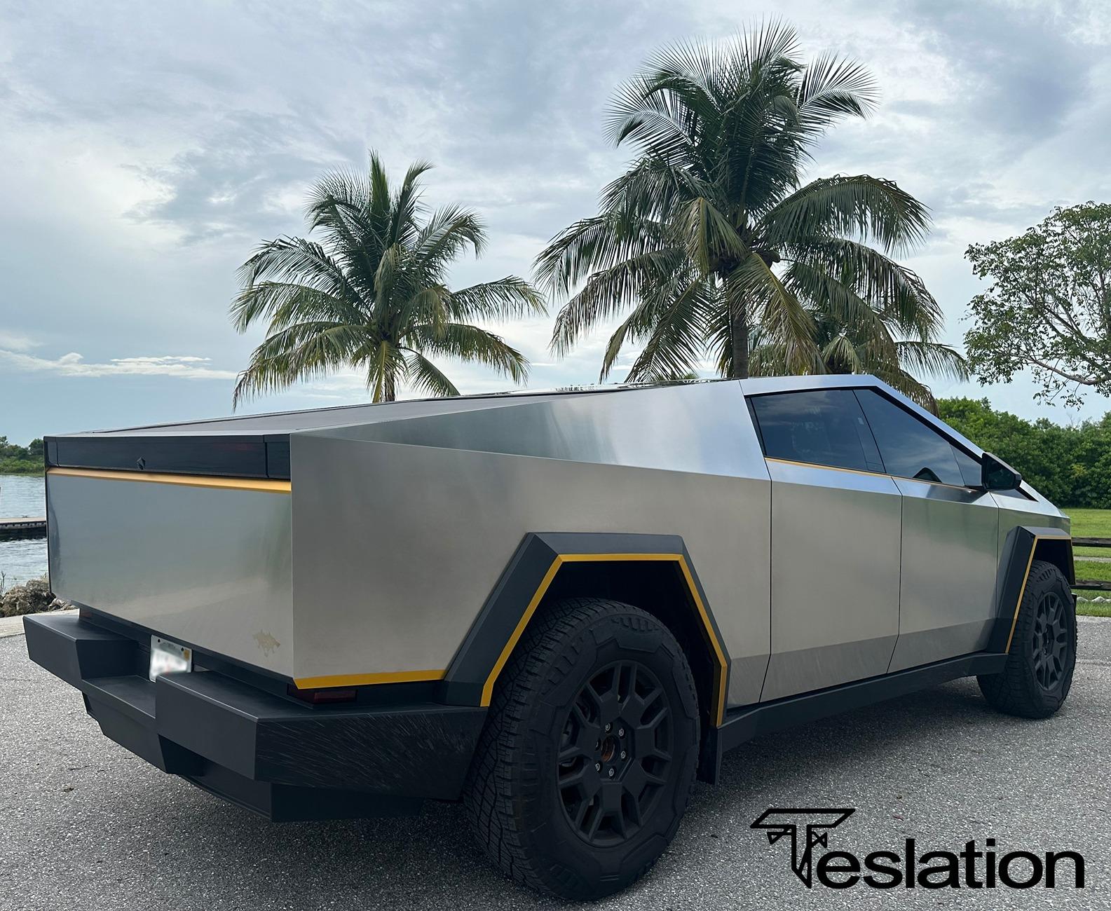 Tesla Cybertruck Forged in the fire - Golden light - CyberBeast Wrap, Full Passivate CyberBeast2