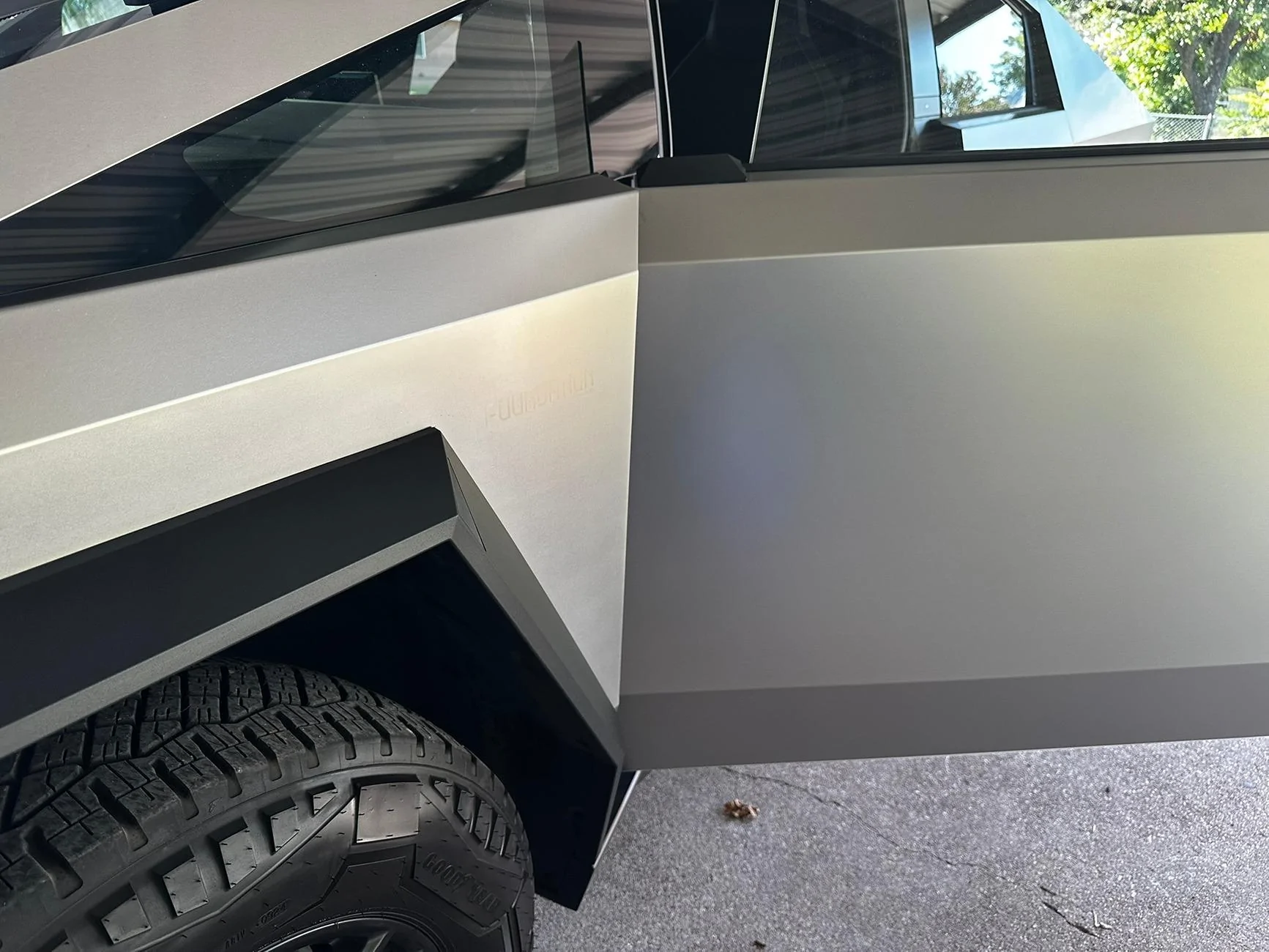 Tesla Cybertruck XPEL Stealth Clear PPF (TSportline) w/ CYBERTRUCKco side mirror delete kit IMG_5914