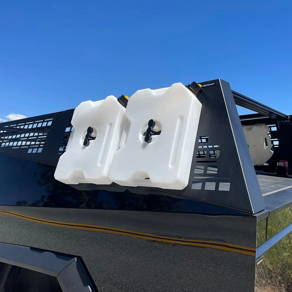 Tesla Cybertruck CYBERTRUCKco Modular Racks Officially Launched! cybertruck-with-molle-panlel-roof-rack-from-cybertruckco-3