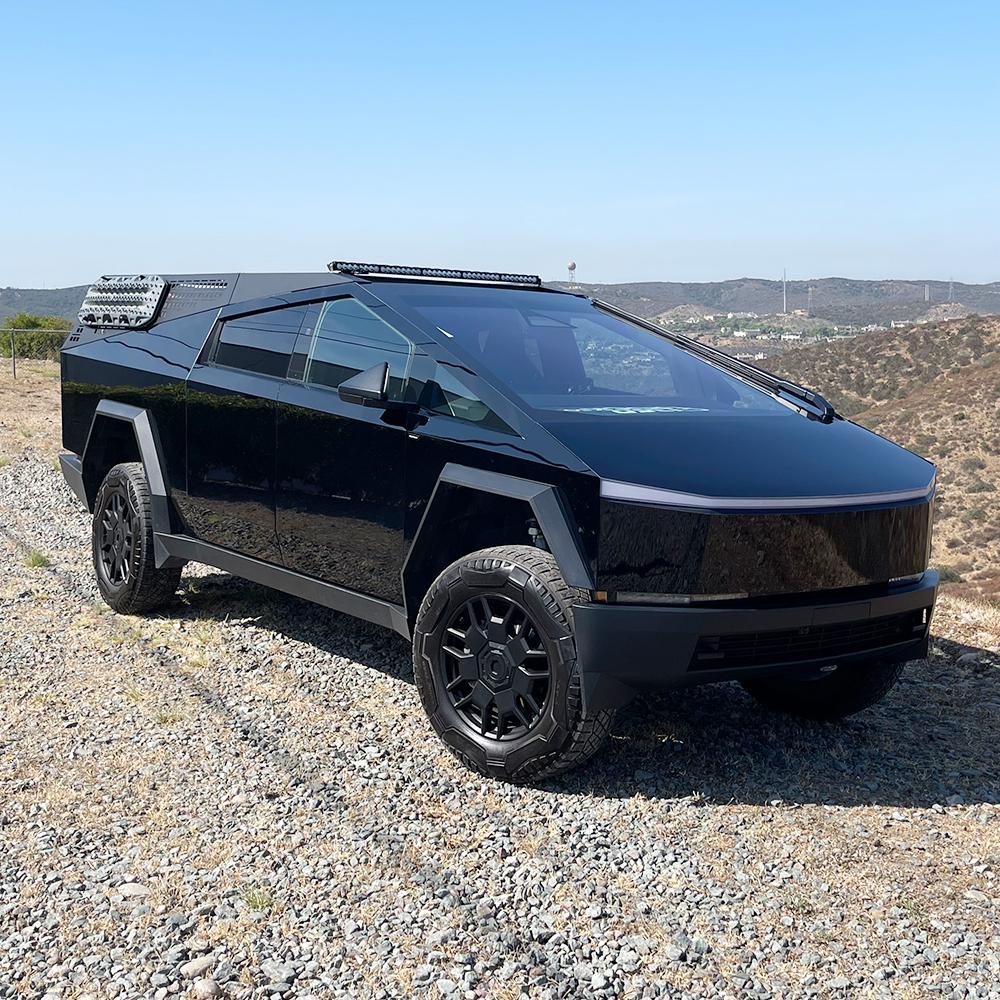 Tesla Cybertruck CYBERTRUCKco Modular Racks Officially Launched! cybertruck-gloss-black-wrap-kit-1