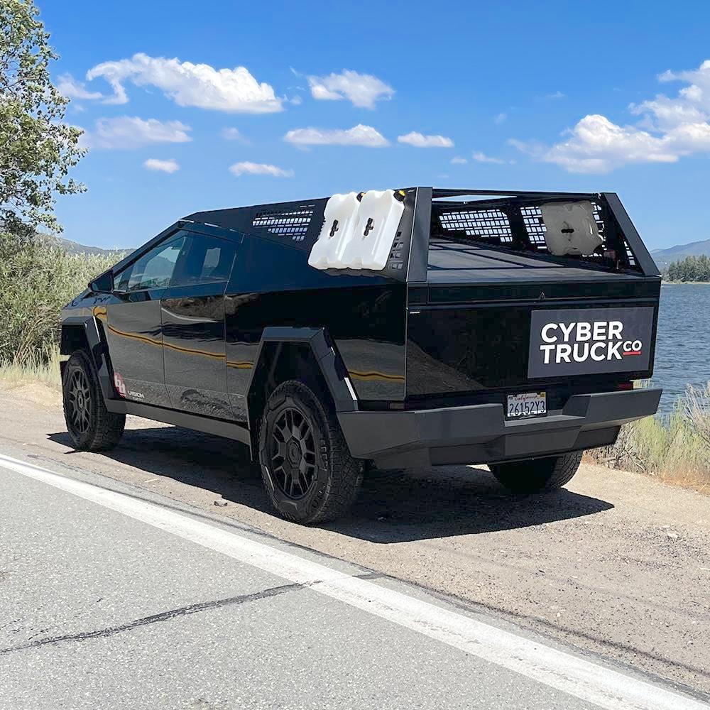 Tesla Cybertruck CYBERTRUCKco Modular Racks Officially Launched! cybertruck-with-molle-panlel-roof-rack-from-cybertruckco-5