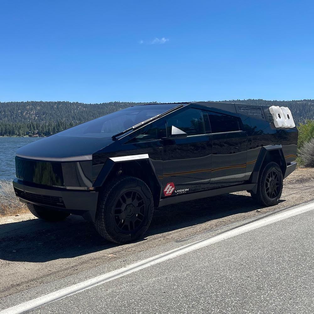 Tesla Cybertruck CYBERTRUCKco Modular Racks Officially Launched! cybertruck-with-molle-panlel-roof-rack-from-cybertruckco-1