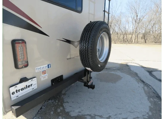 Tesla Cybertruck My Spare Tire Solution - Mounted on Roof Rack a Spare Tire Carrier -  up 