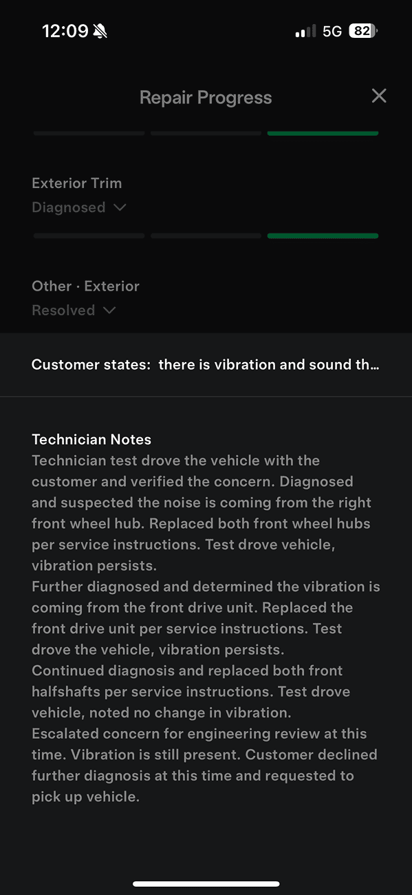 Tesla Cybertruck Vibration when releasing accelerator IMG_9868