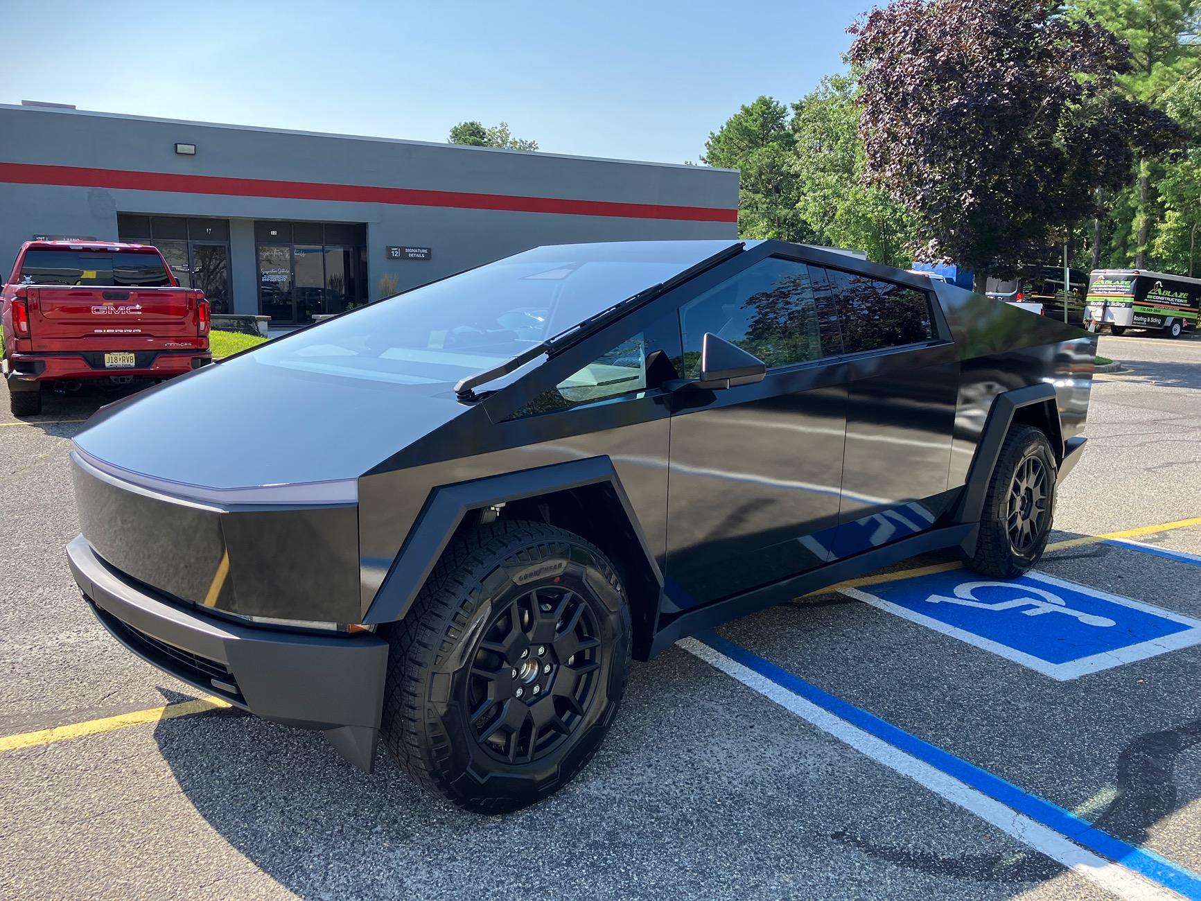 Tesla Cybertruck BLACK Vinyl Wrap & PPF Cybertruck -- Photos & Videos IMG_1924