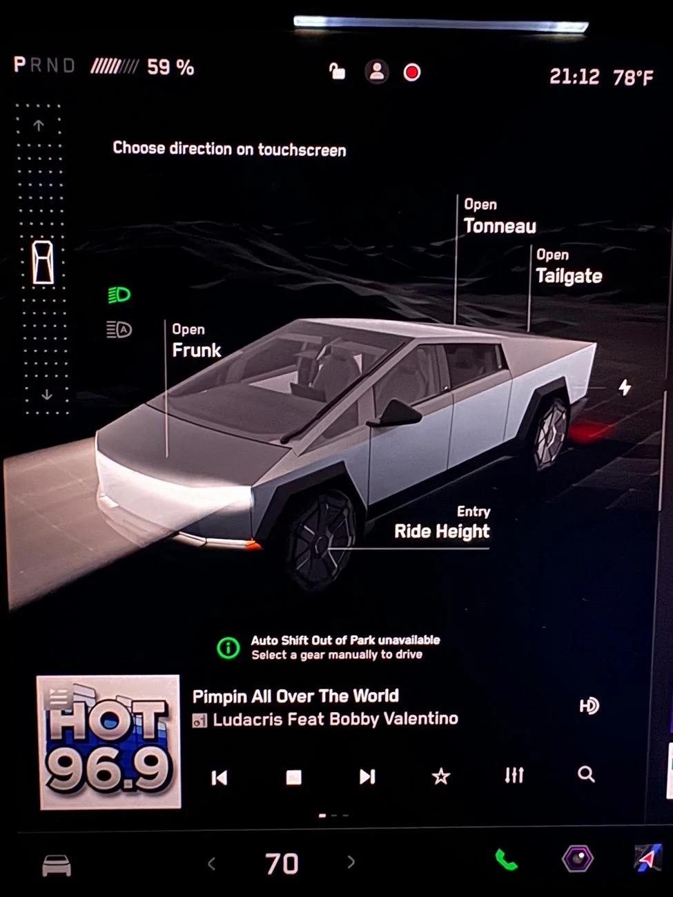 Tesla Cybertruck Autoshift out of park? Unavailable for me IMG_1137