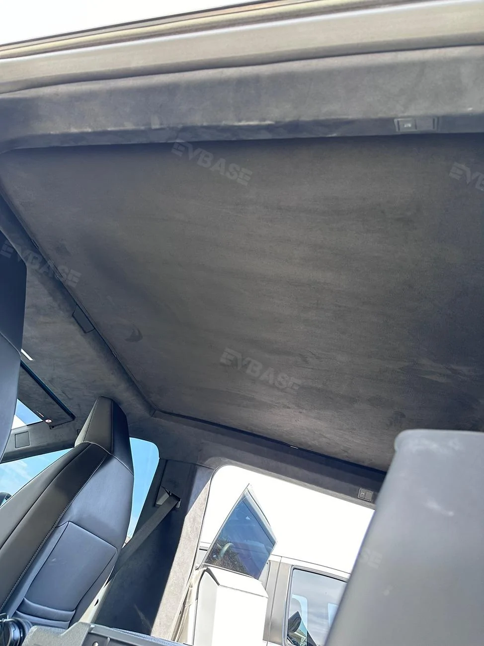 Tesla Cybertruck Say Goodbye to Your Hot Cybertruck! Glass Roof Sunshade by EVBASE erqwer
