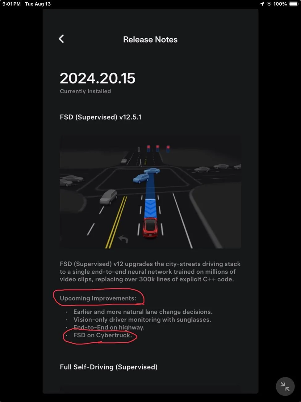 Tesla Cybertruck 2024.26.7 Update Installing IMG_1998