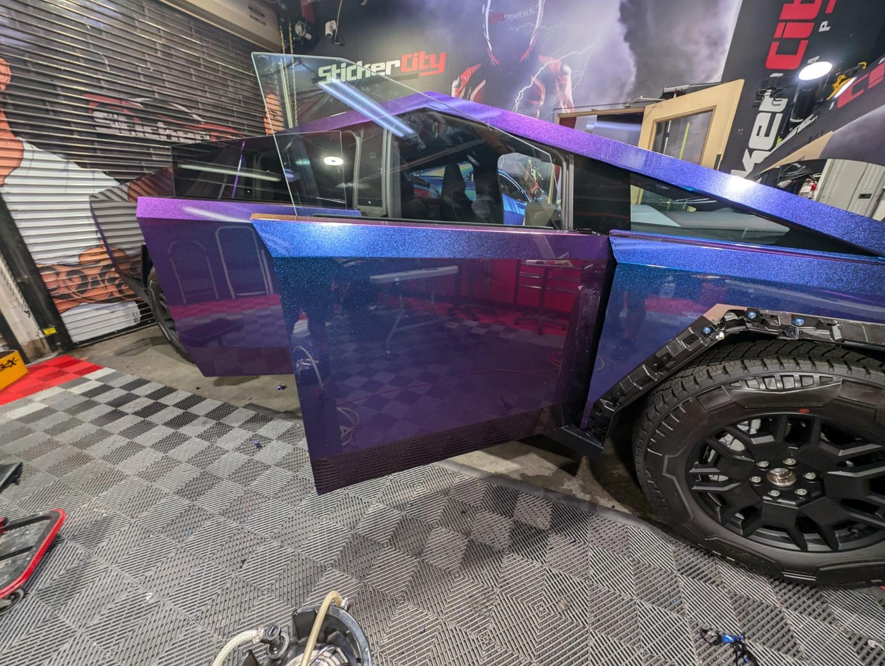 Tesla Cybertruck MC Wraps SUPERMATT Metal Red Tea Purple wrap & tint. WhatsApp Image 2024-08-13 at 22.42.13_55bfc6ed