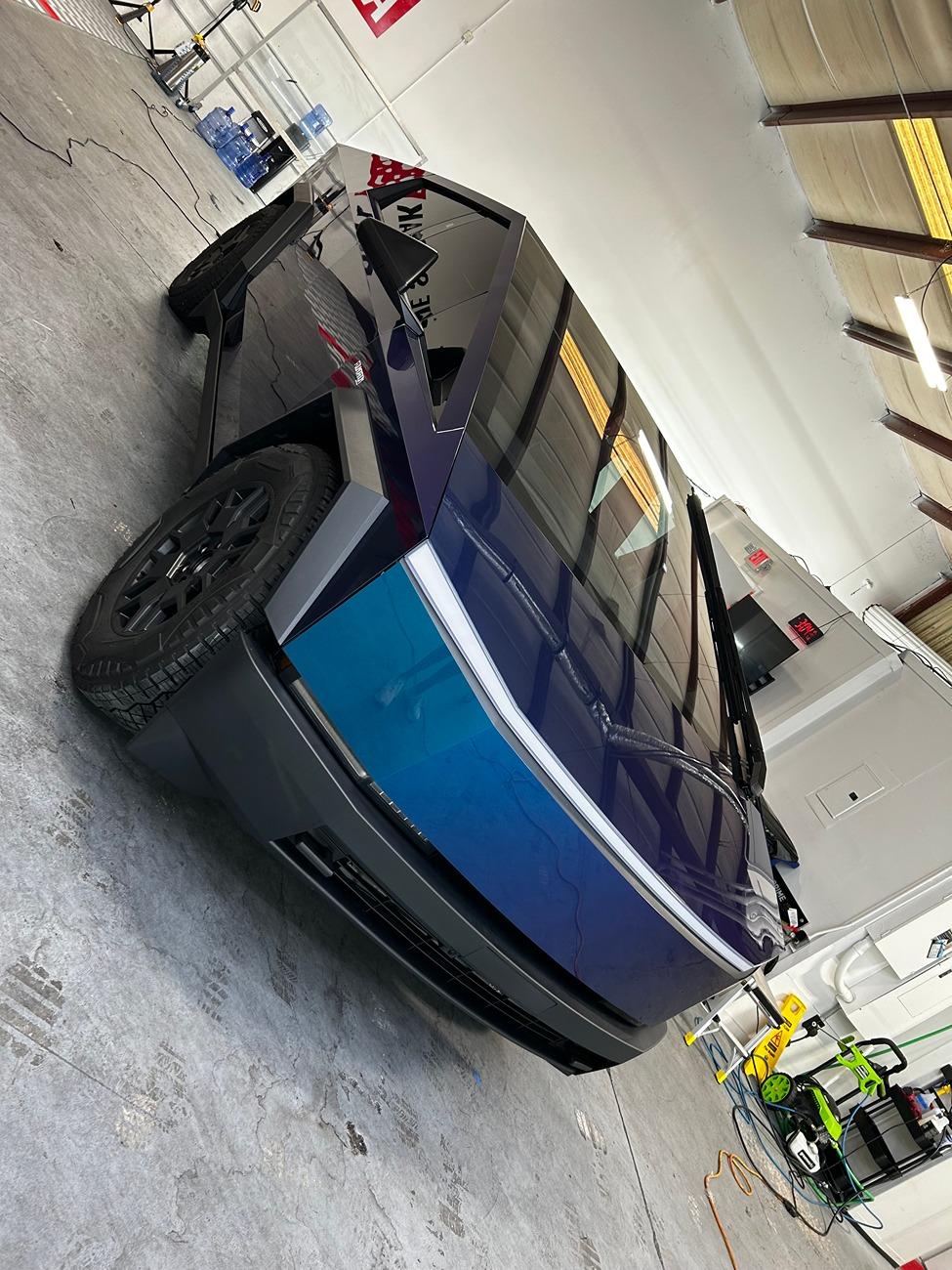 Tesla Cybertruck How to upgrade your new Cybertruck?? Nebula Blue Front