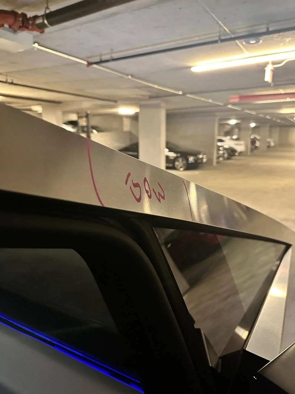 Tesla Cybertruck Breaking News:  Tesla Service Center Does Amazing Job Polishing Out Deep Scratch! IMG_1511
