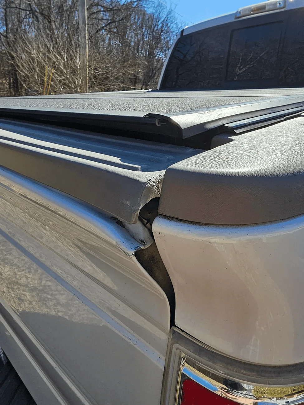 Tesla Cybertruck Warped tailgate issue after hauling load 1723659179359-c4
