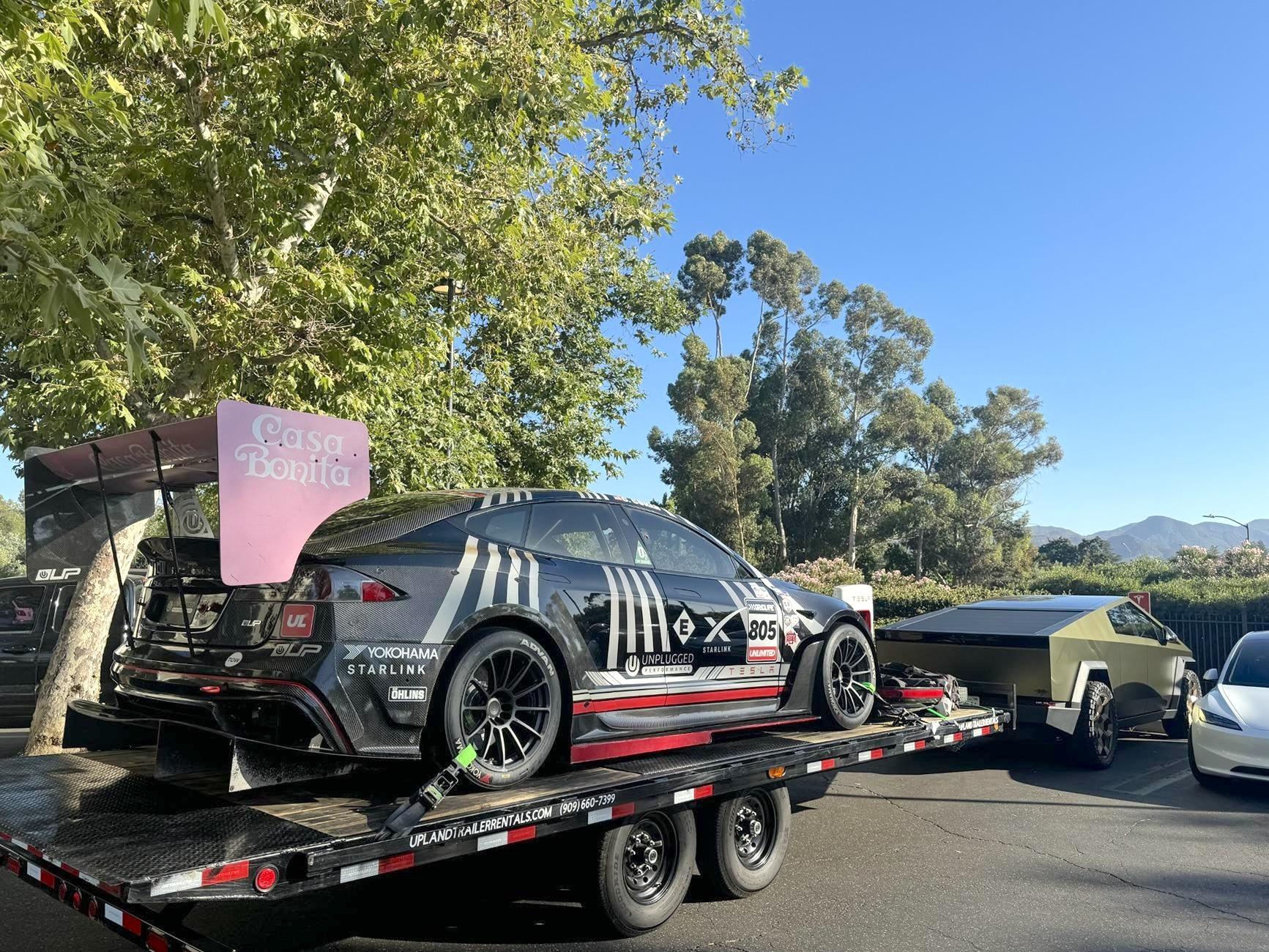 Tesla Cybertruck Report: Towing to X Takeover -- Model S Plaid racecar with our Cyberbeast on 24x9.5 UP Cybrhex wheels + Nitto Ridge Grapplers 315/45R24 westlake