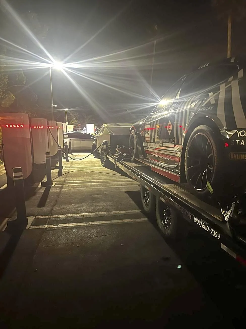 Tesla Cybertruck Report: Towing to X Takeover -- Model S Plaid racecar with our Cyberbeast on 24x9.5 UP Cybrhex wheels + Nitto Ridge Grapplers 315/45R24 buellton (1)