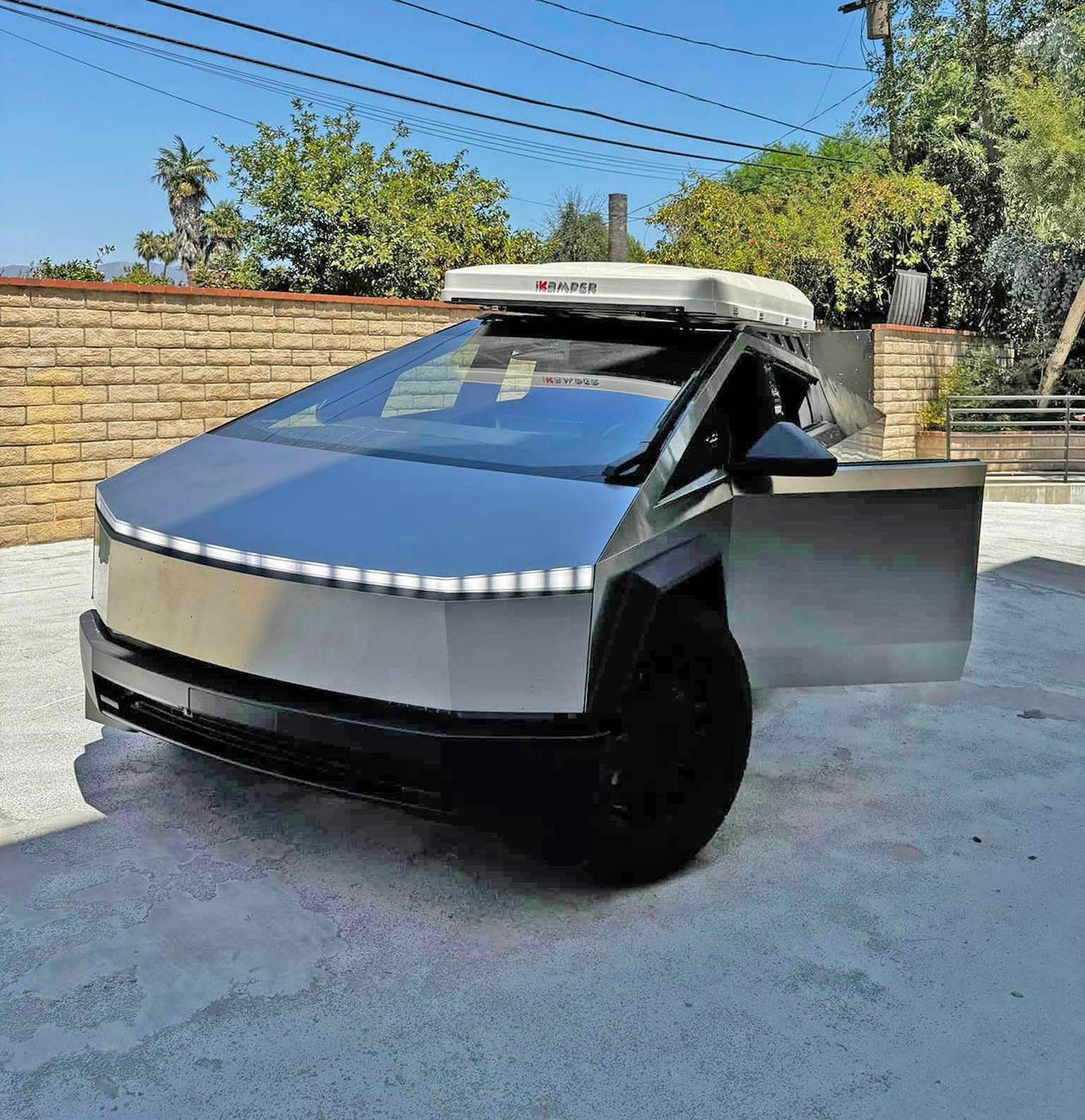 Tesla Cybertruck iKamper 2.0 Clamshell Rooftop Tent (RTT) + Mars Adventure Gear Roof Rack on Cybertruck iKamper 2.0 Clamshell Rooftop Tent (RTT) + Mars Adventure Gear Roof Rack on Cybertruck 8