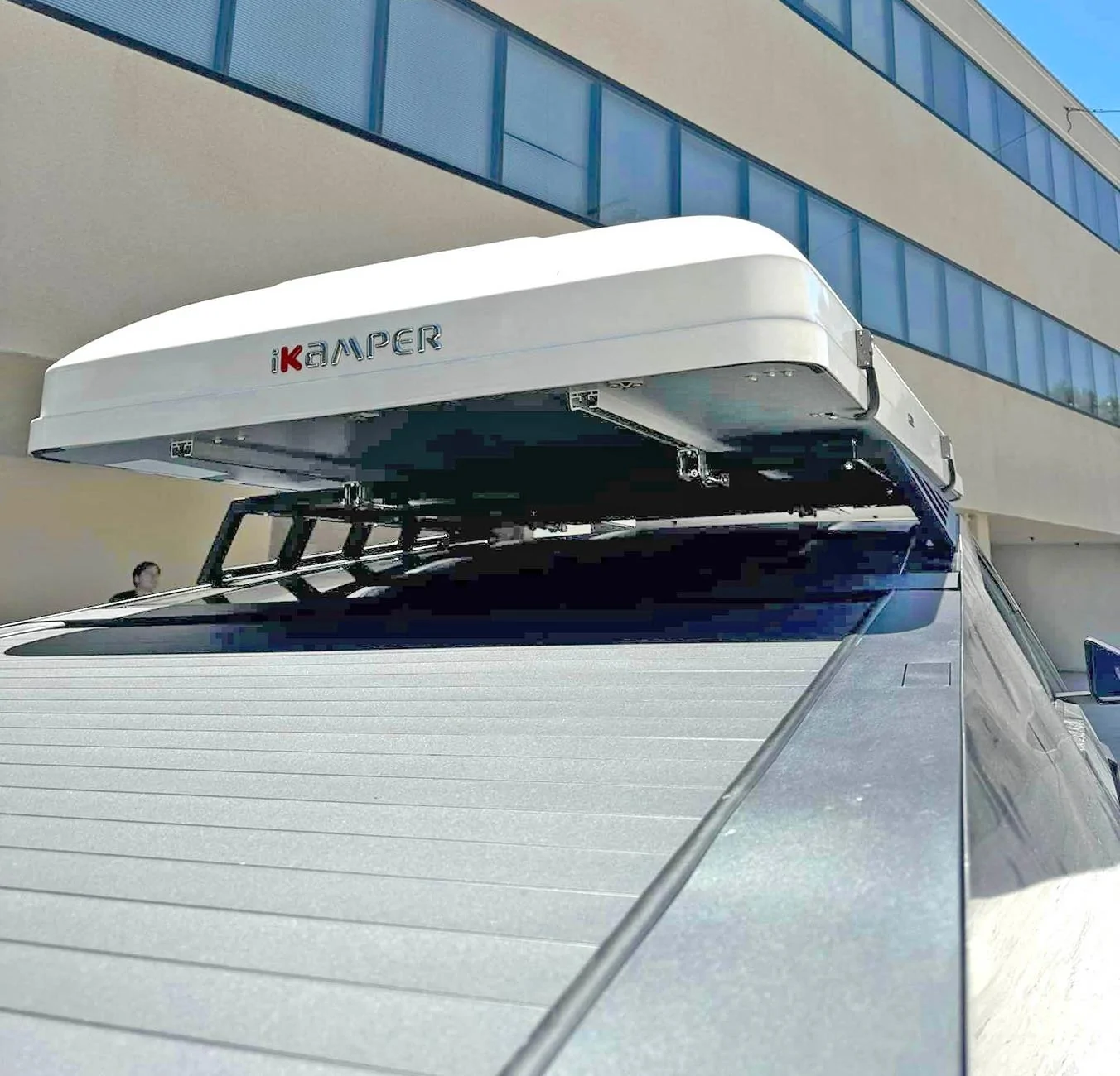 Tesla Cybertruck iKamper 2.0 Clamshell Rooftop Tent (RTT) + Mars Adventure Gear Roof Rack on Cybertruck iKamper 2.0 Clamshell Rooftop Tent (RTT) + Mars Adventure Gear Roof Rack on Cybertruck 2