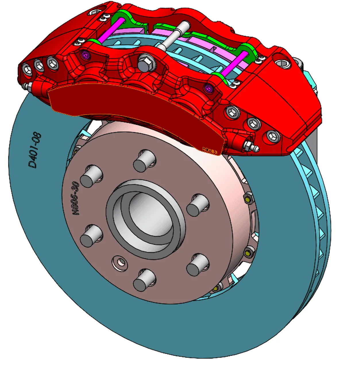 Tesla Cybertruck Cybertruck Brake Upgrade Options from RB Performance Brakes 2731-red_caliper__83585.1723663498