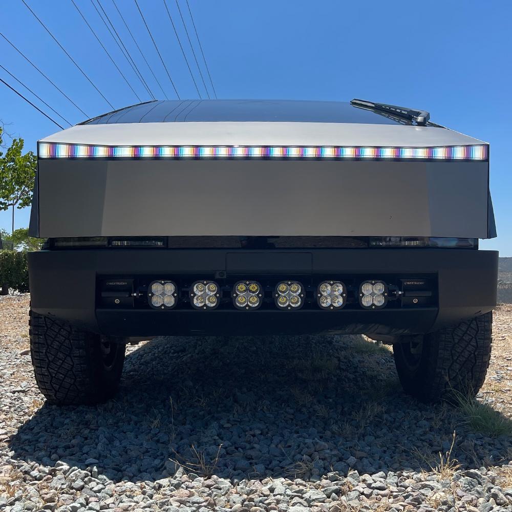 Tesla Cybertruck NEW CYBERTRUCKco Universal Bumper and Roof mounting brackets - works with any light brand from Baja Designs to Amazon tesla cybertruck front bumper with baja designs XL linkable lights-4