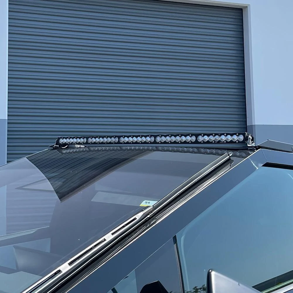 Tesla Cybertruck NEW CYBERTRUCKco Universal Bumper and Roof mounting brackets - works with any light brand from Baja Designs to Amazon tesla-cybertruck-light-bar-brackets-for-roof-5