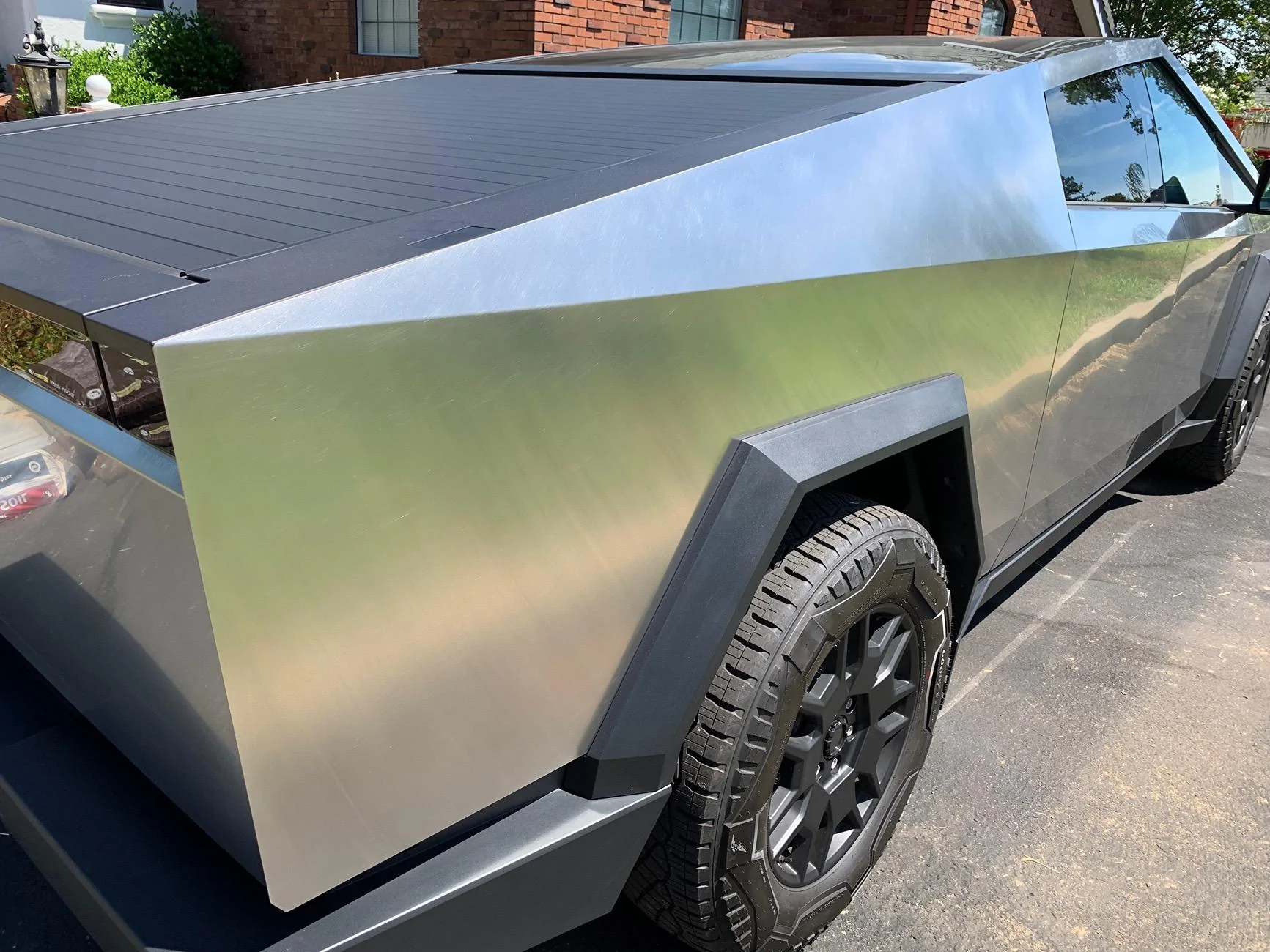 Tesla Cybertruck Breaking News:  Tesla Service Center Does Amazing Job Polishing Out Deep Scratch! IMG_6482