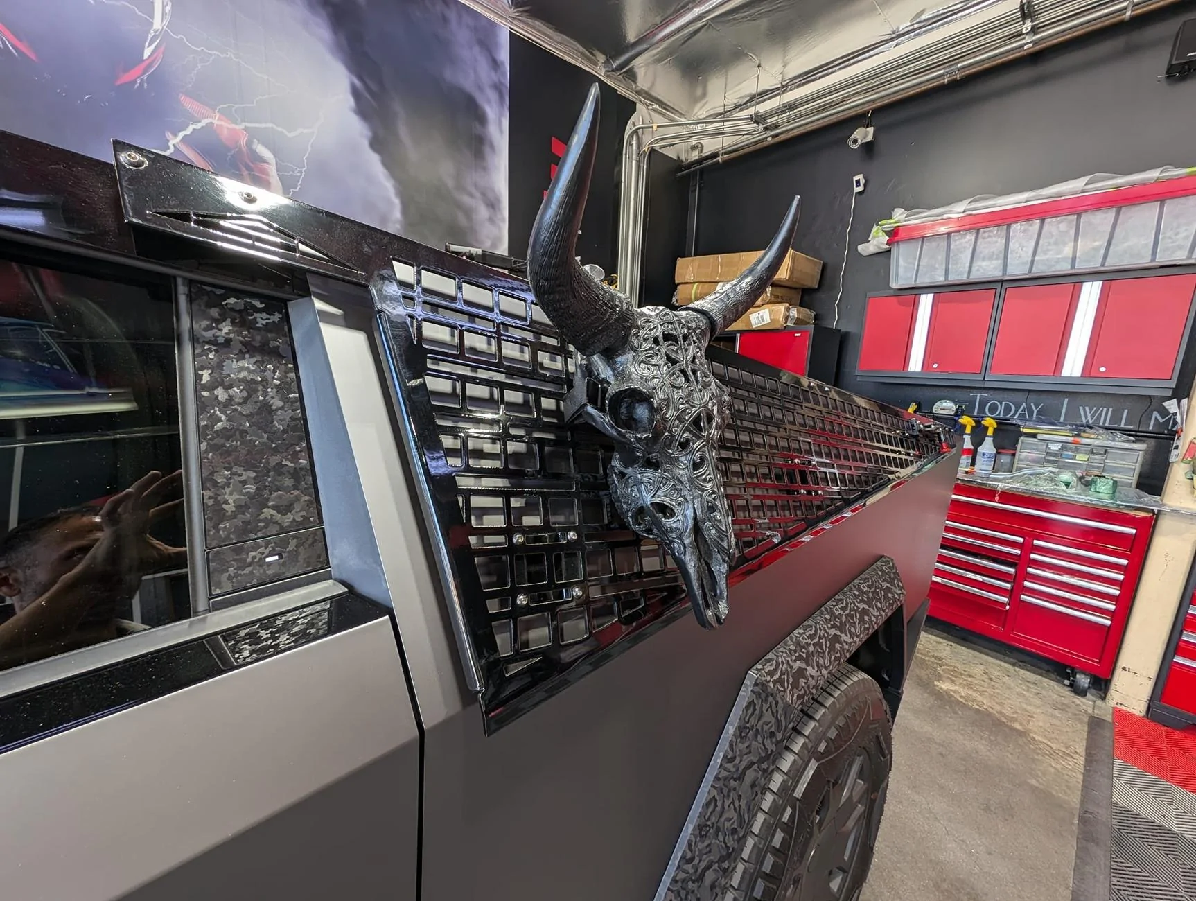 Tesla Cybertruck Should Skulls Be Put On A Cybertruck MOLLE??!?!? 💀 MOLLE Add ons just having fun