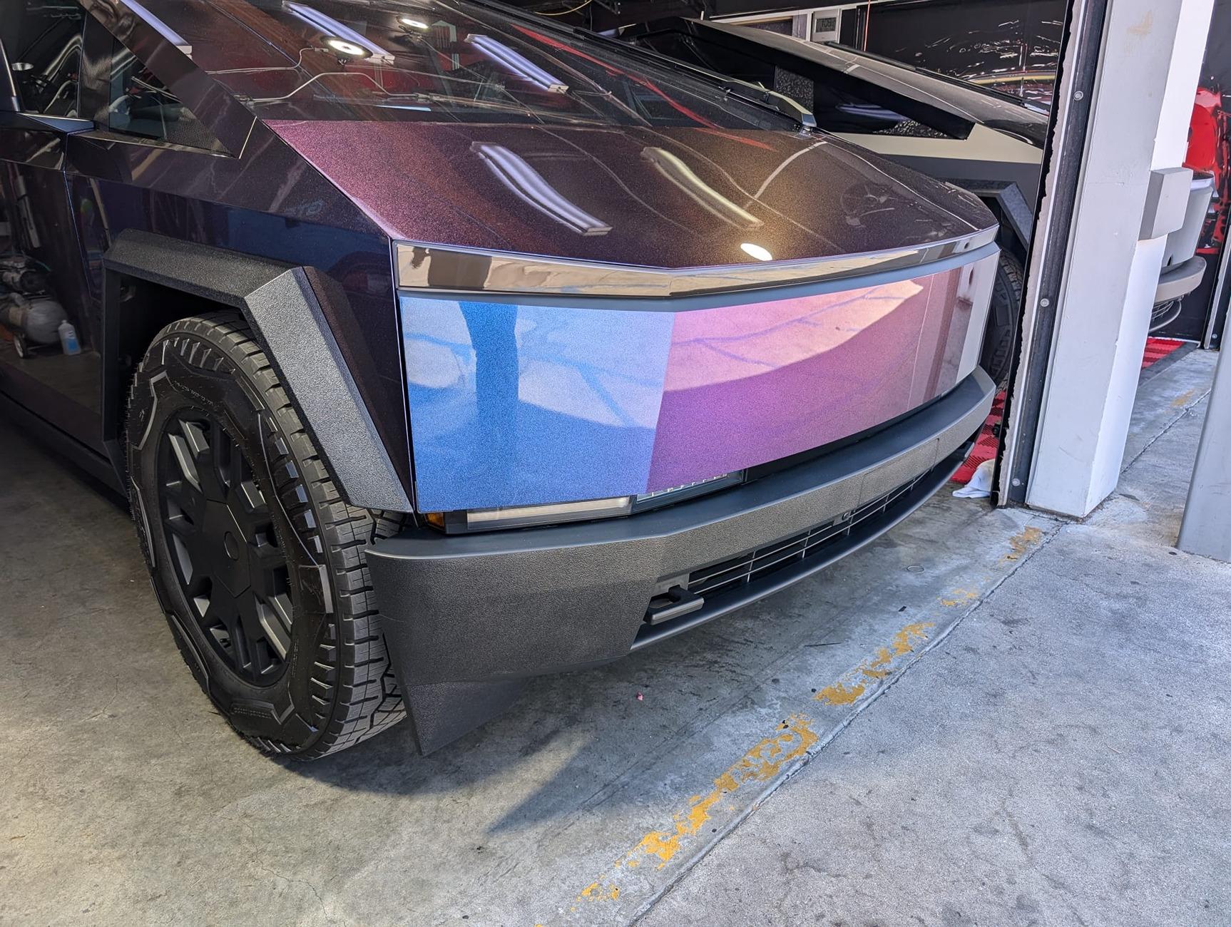 Tesla Cybertruck Happiest Color for a Cybertruck! Magical purcple