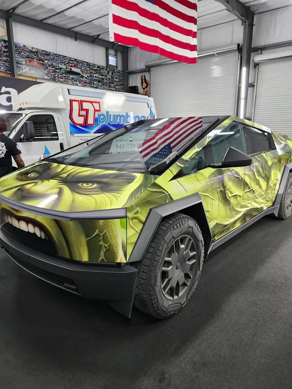 Tesla Cybertruck Hulk Cybertruck Wrap Hulk Cybertruck Wrap 2
