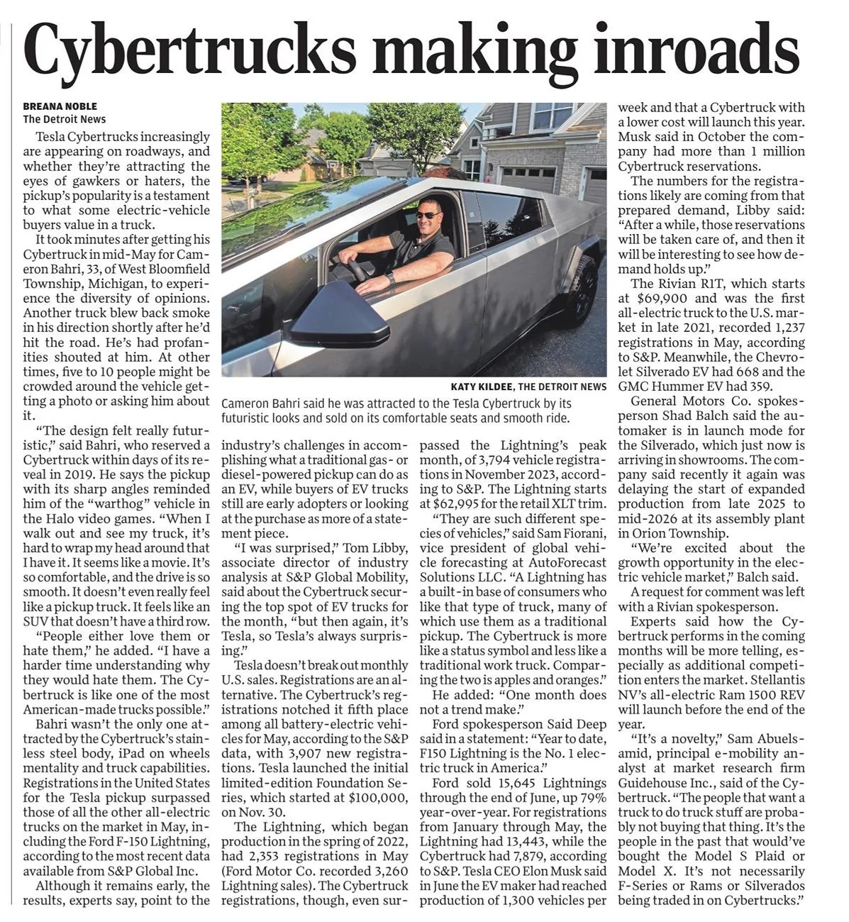 Tesla Cybertruck Great article: Cybertrucks Making Inroads 1723852665167-4