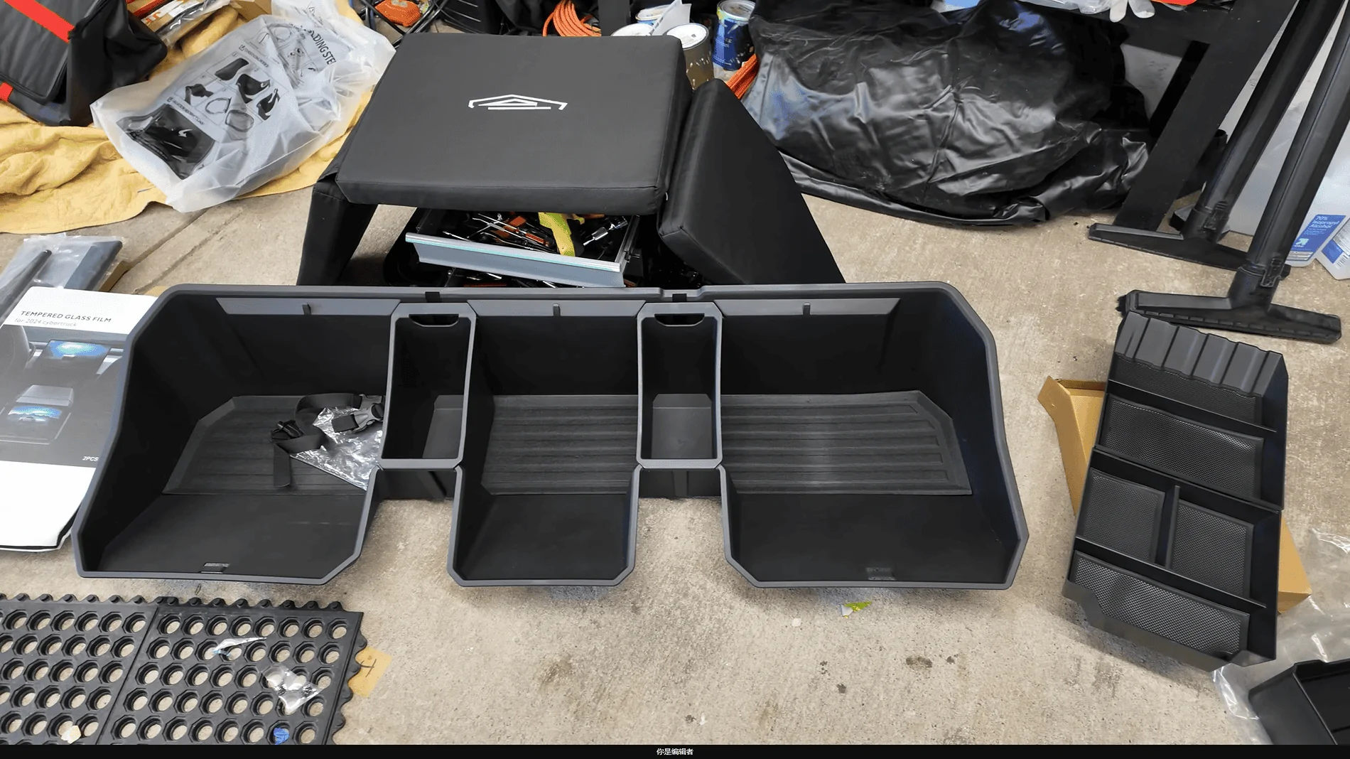 Tesla Cybertruck 🚀 New Rear Underseat Storage Bin by Teslaunch for Cybertruck - Get Organized in Style! 🚀 Teslaunch OEM Rear Underseat Storage Bin (2)