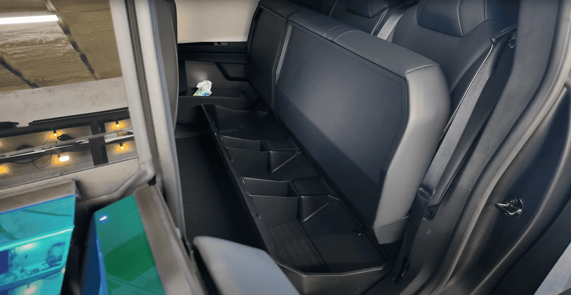 Tesla Cybertruck 🚀 New Rear Underseat Storage Bin by Teslaunch for Cybertruck - Get Organized in Style! 🚀 Teslaunch OEM Rear Underseat Storage Bin (3)