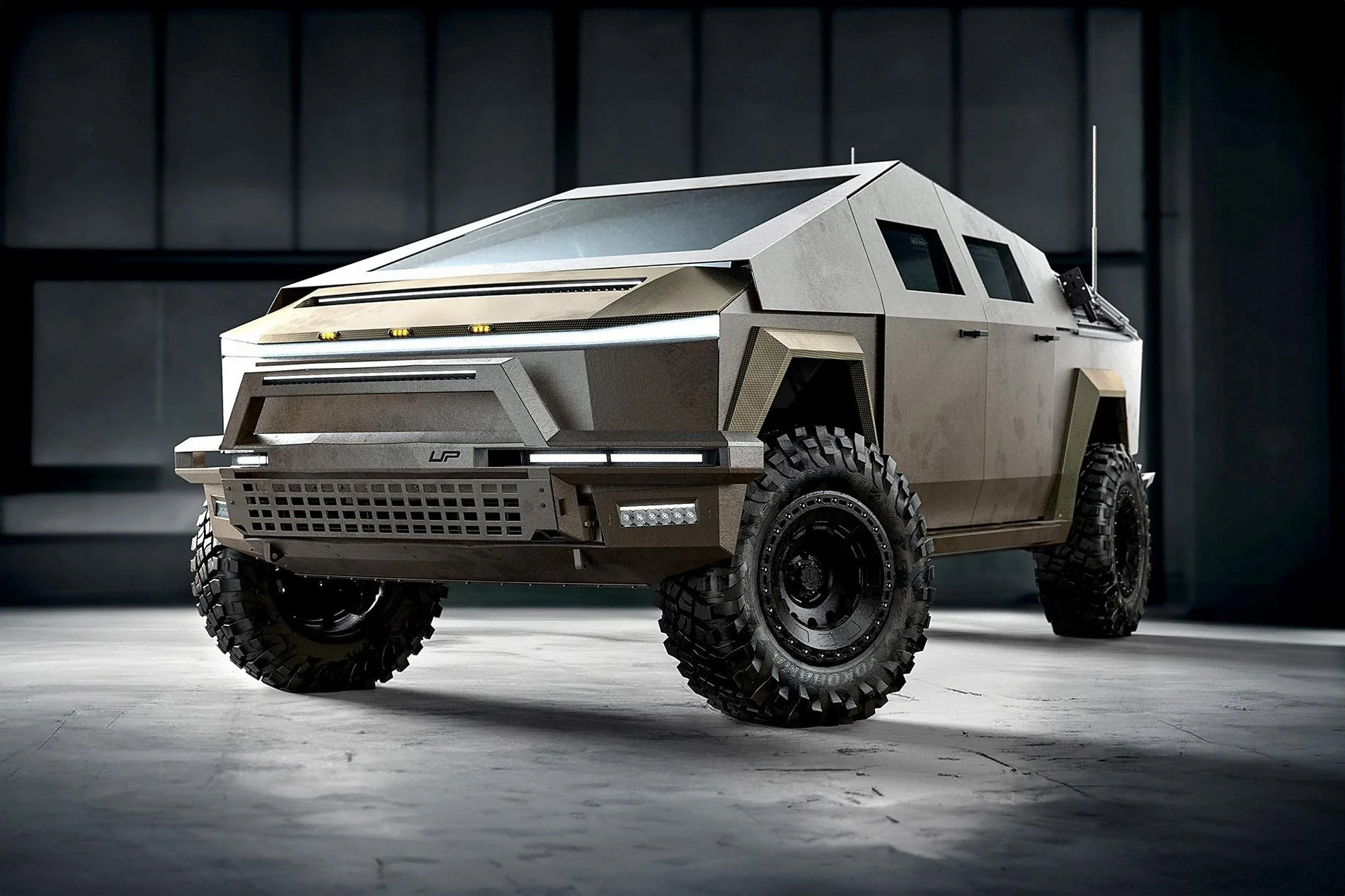 Tesla Cybertruck STING: Armored Cybertruck Upfit by Unplugged Performance & Archimedes Defense Tesla-Cybertruck-Military-Tactical-Unplugged-Performance-UP.Ft-Archimedes-Defense-1920px-Imag